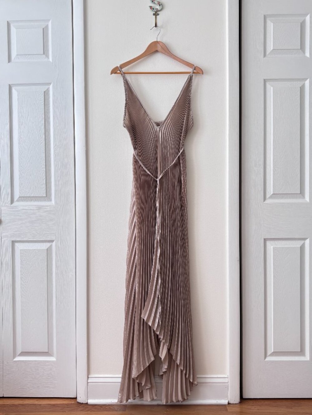Lidée Pleated Gown in Champagne - Picture 5 of 7